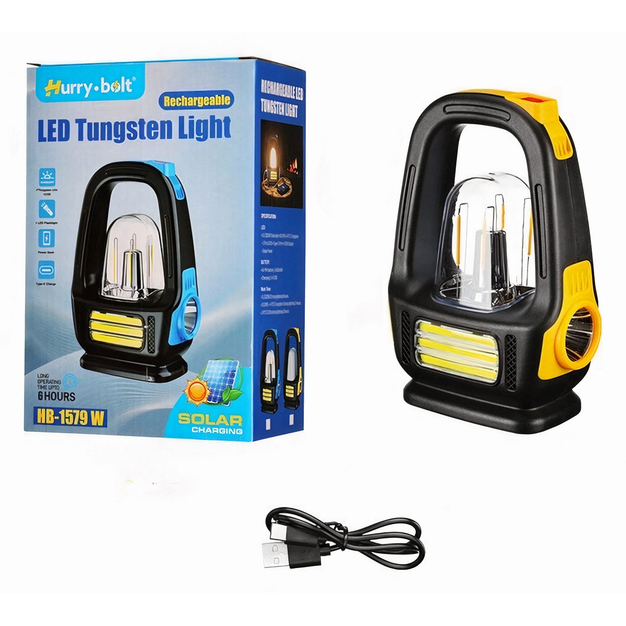 Lampă Tip Lanternă LED , Cu Incărcare Solara Plus USB, 3 Moduri, Multifuncțională