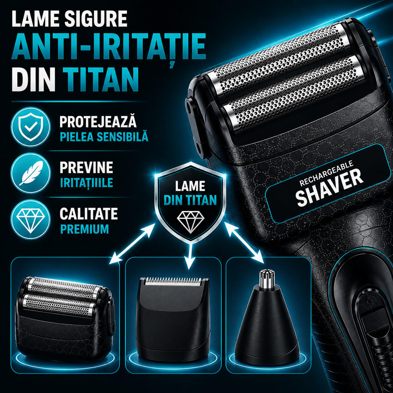 Lame sigure Anti-Iritație din Titan