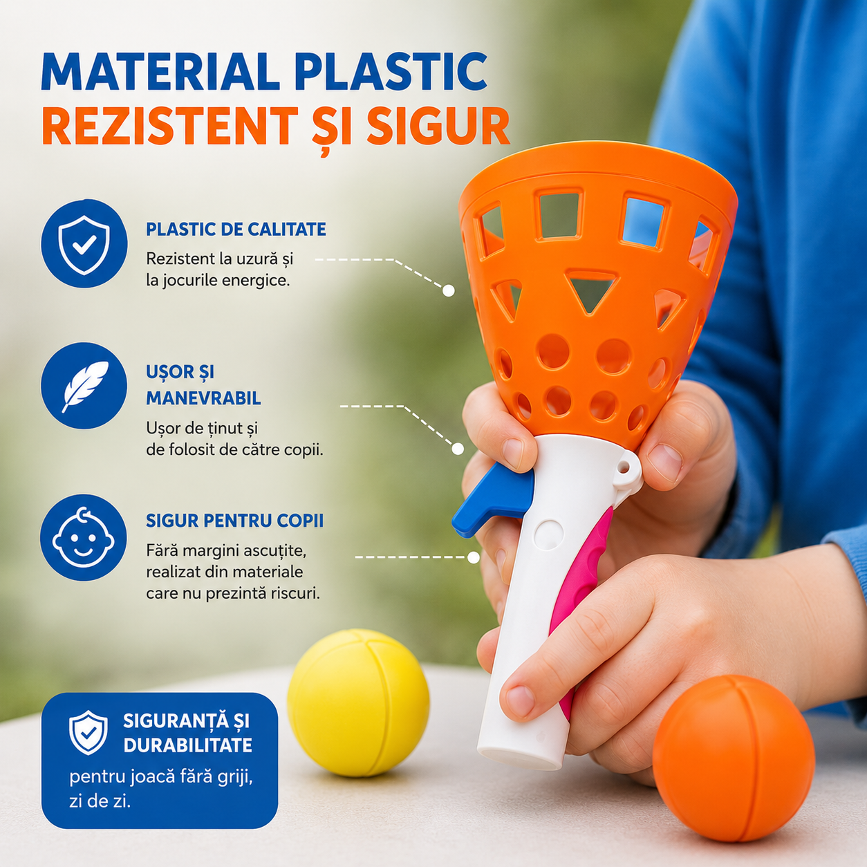 Material plastic rezistent și sigur