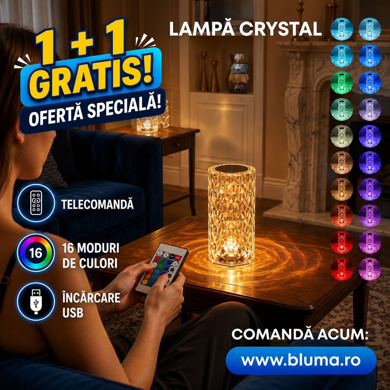 Design elegant din cristal acrilic