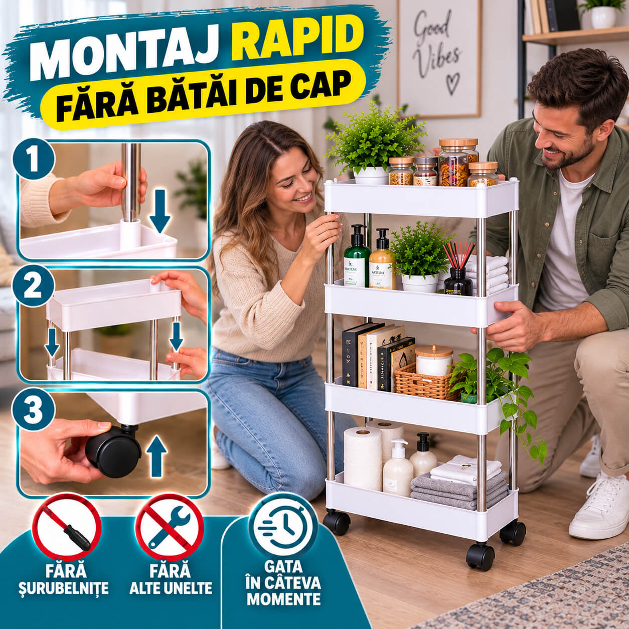 Montaj rapid, fara batai de cap