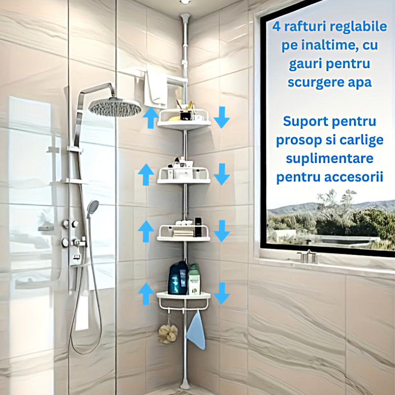 Spațiu generos cu rafturi reglabile