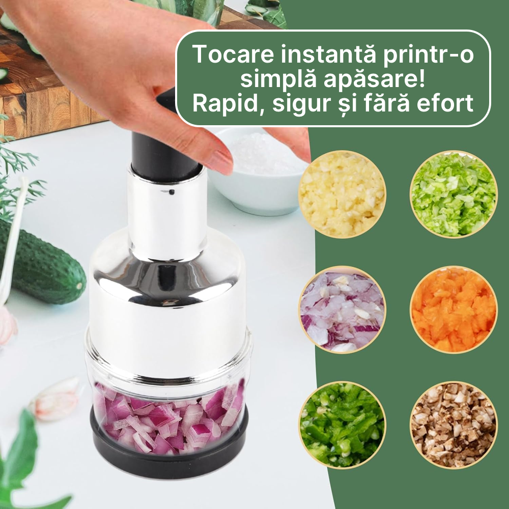 Tocator cu Presa Manuala si Lame din Otel Inoxidabil