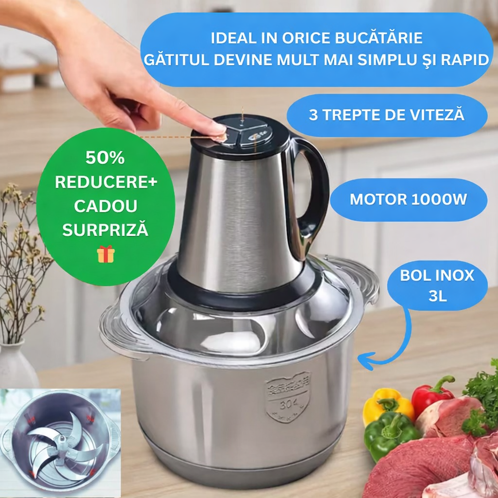 Bol din inox cu capacitate mare