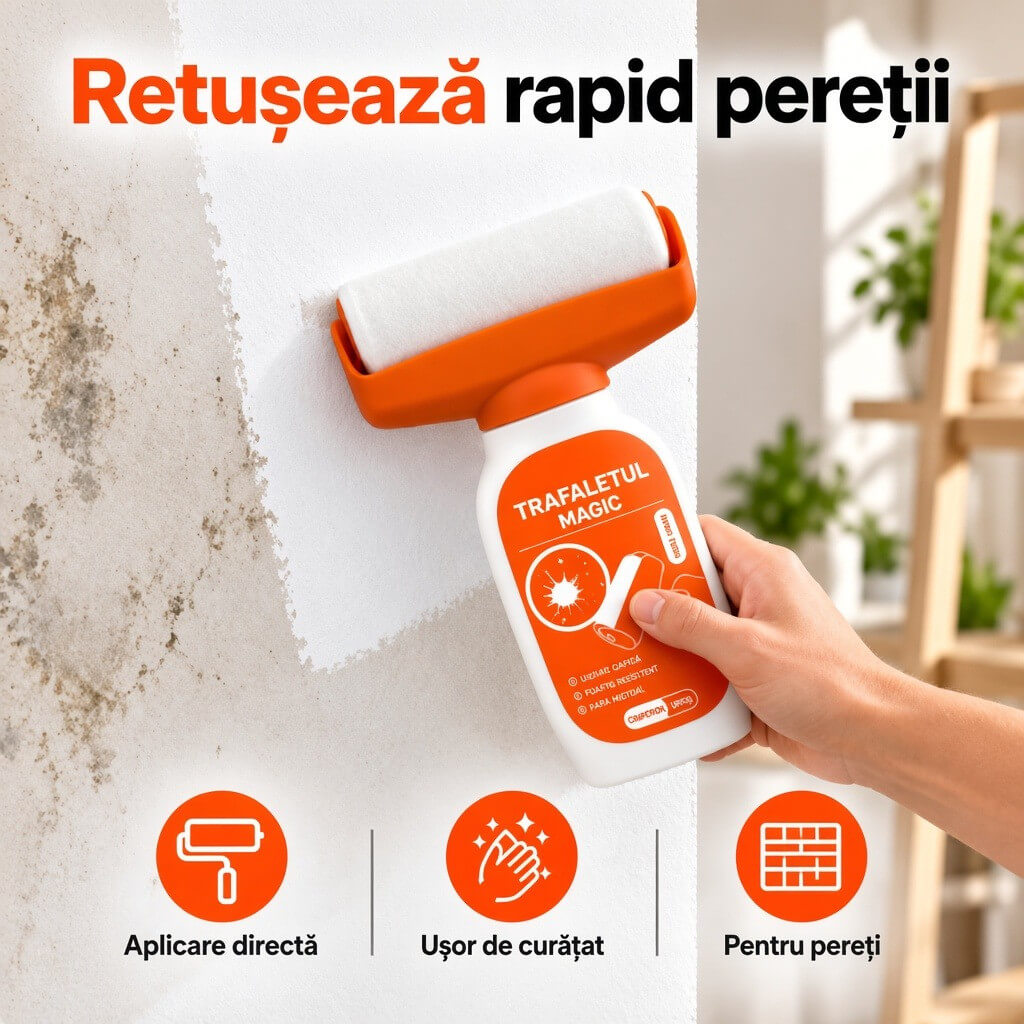 Trafalet Magic cu rezervor, reutilizabil, lavabil alb