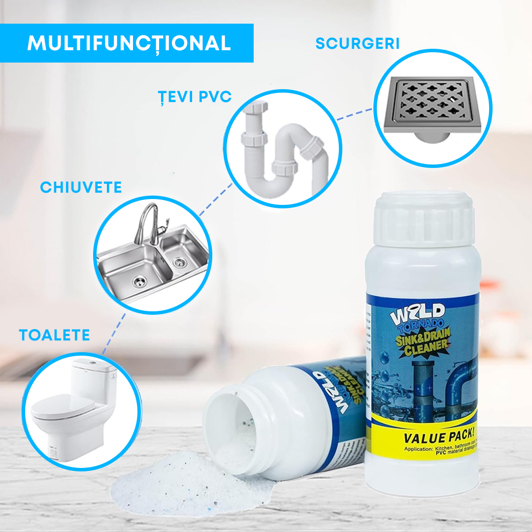 Utilizare universală si eficientă pentru orice tip de scurgere 